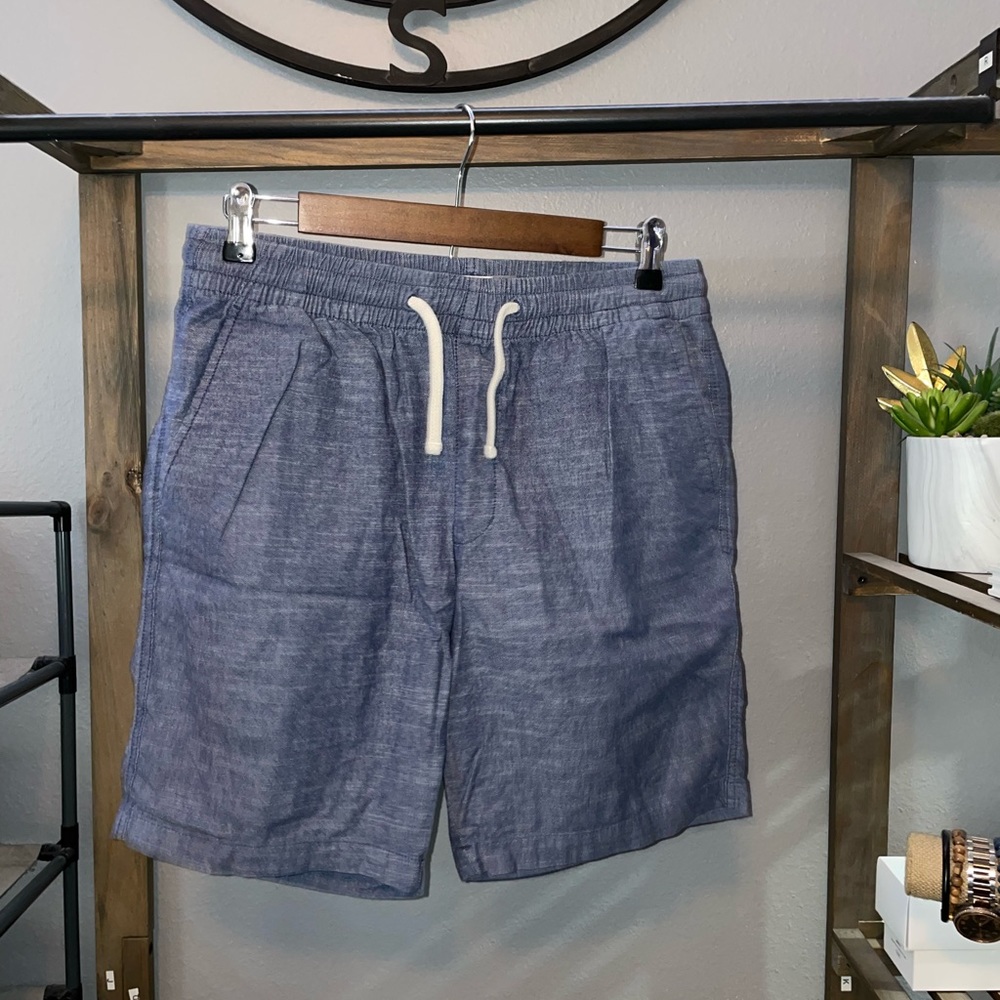 Blue denim colored shorts